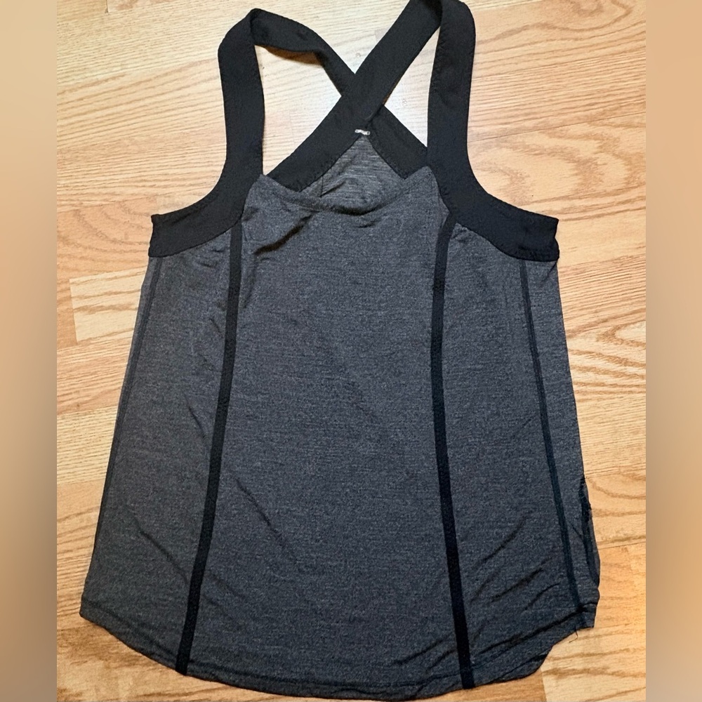 Lululemon Athletica Charcoal and Black Athletic Tank Top